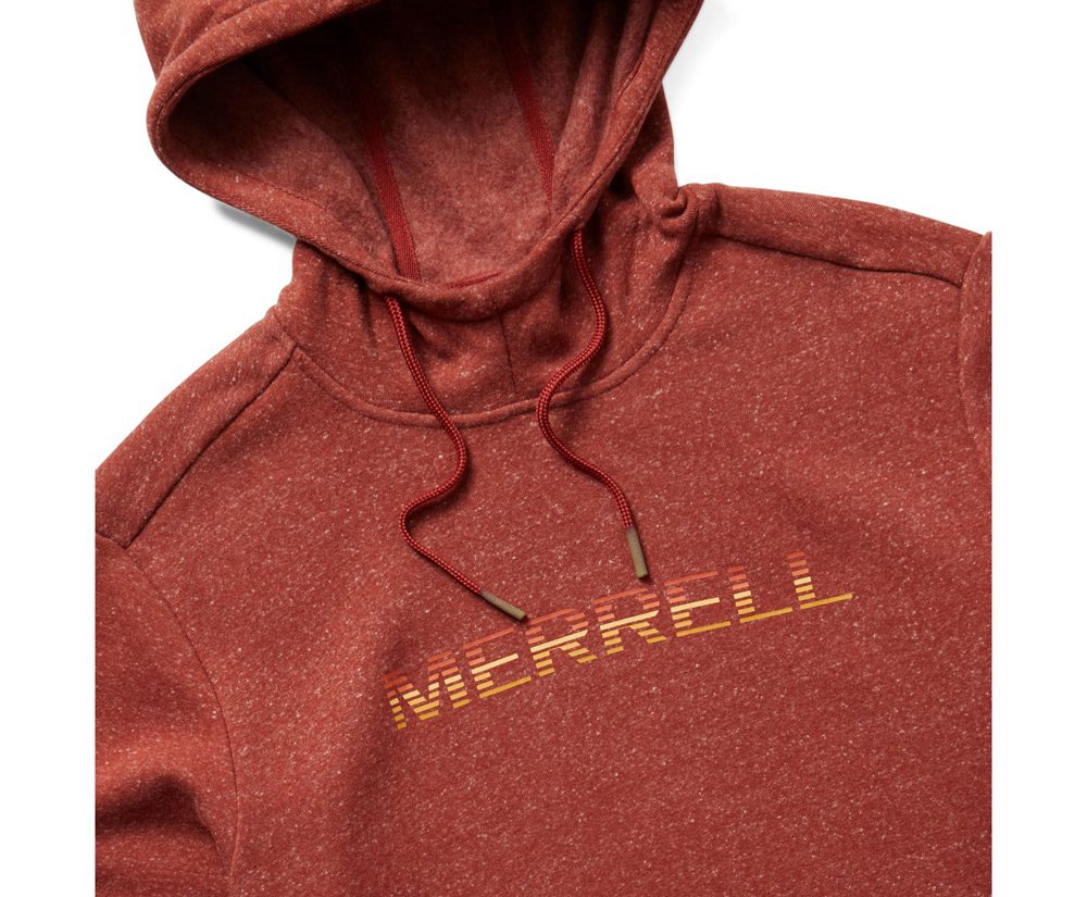 Merrell Bluse Herre - Gradient Wordmark Hoody - Rød - TCK372964